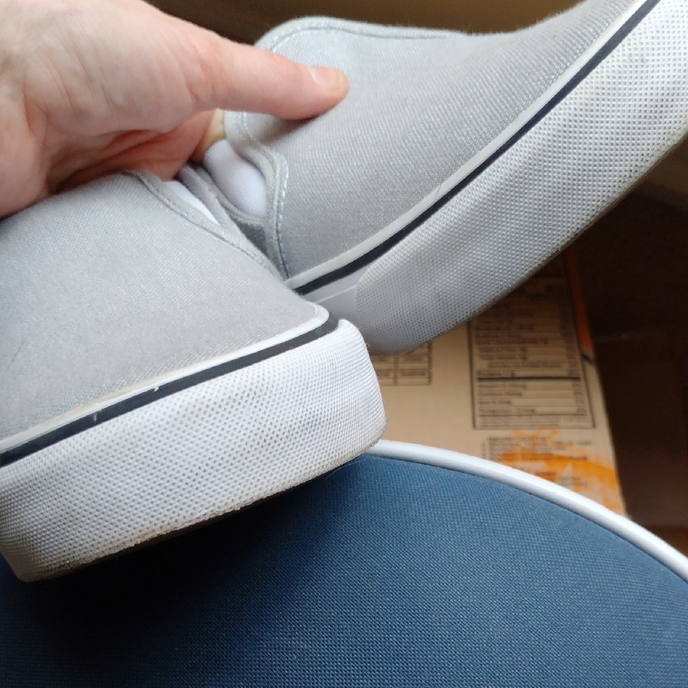 Vans Men's Ortholite Classic Gray Slip-On Sneakers - Picture 9 of 9